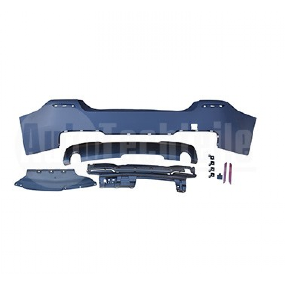 Бампер (задній) BMW 5 (F10) 09-16 (M-Technic) (з отвором PDC/2-х сторонній вихлоп))