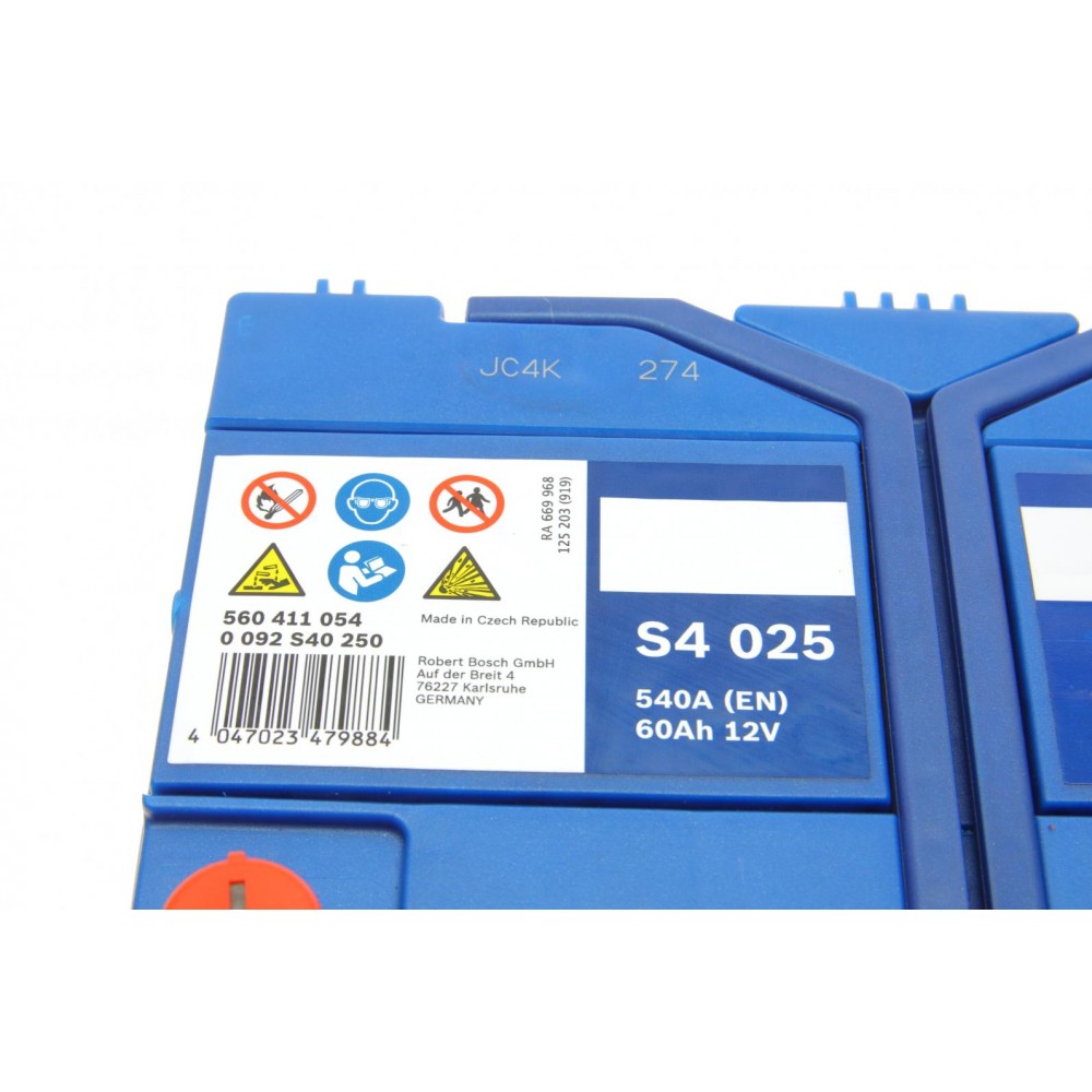 Акумуляторна батарея 60Ah/540A (232x173x225/+L/B00) S4 Азія