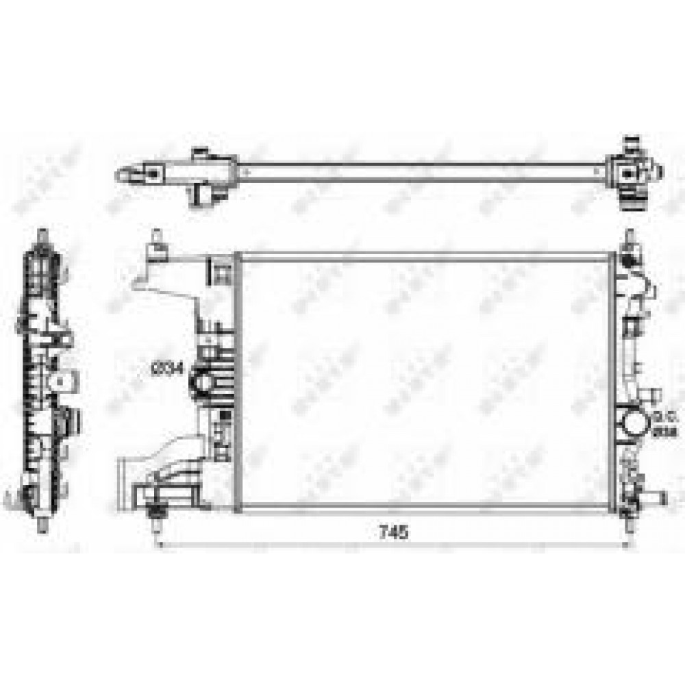 Радіатор охолодження Opel Astra J 1.4/1.6T 10-
