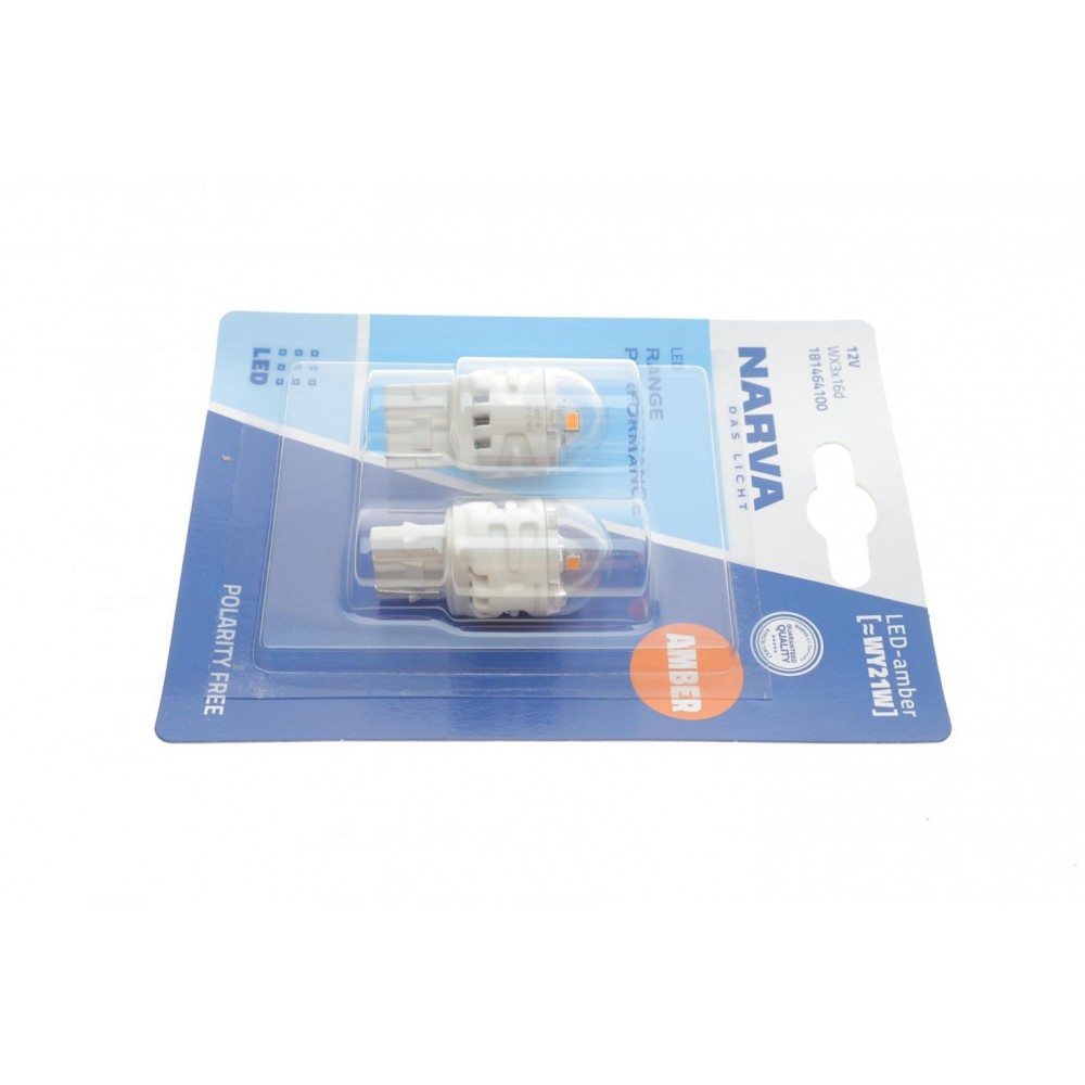 Автолампа WY21W 12V 2.15W WX3x16d LED (жовта) (К-кт 2 шт.)