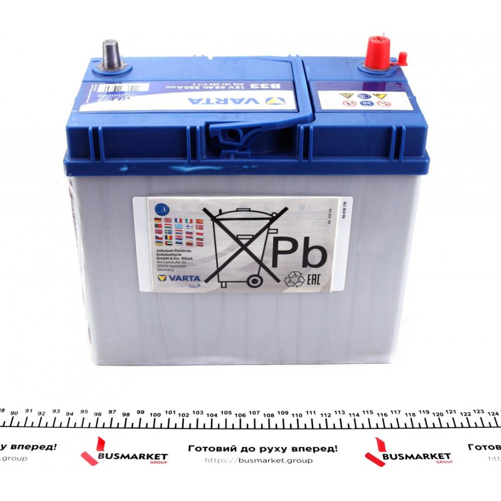 Акумуляторна батарея 45Ah/330A (238x129x227/+L/B00) Blue Dynamic B33 Азія