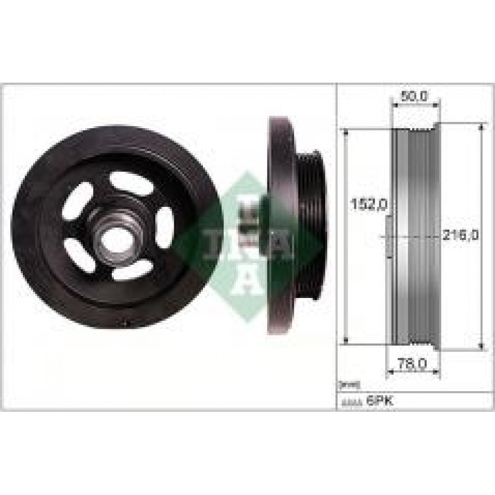 Шків колінвалу MB Sprinter 2.7CDI 00-06, OM 612.981 / OM 647.981