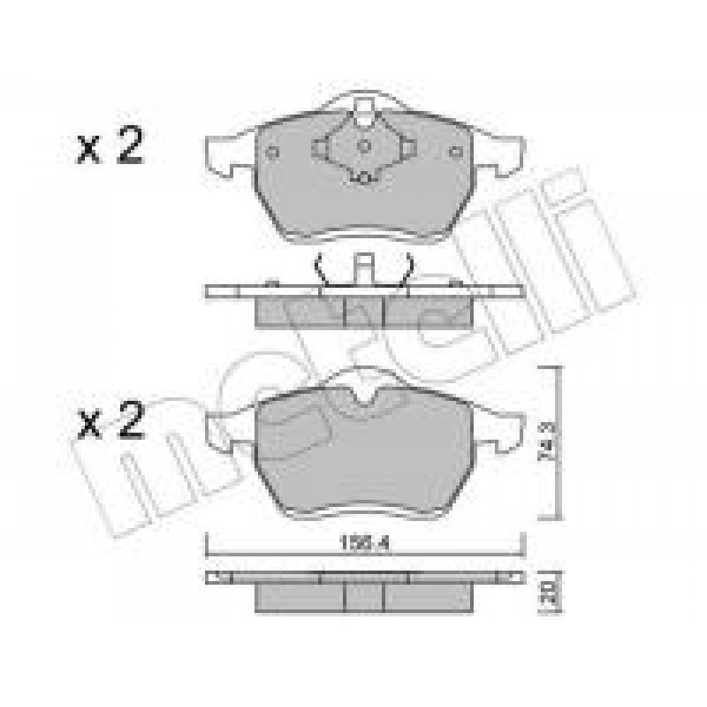 Колодки гальмівні (передні) Ford Galaxy 95-15/Seat Alhambra 96-10/VW Sharan 95-10