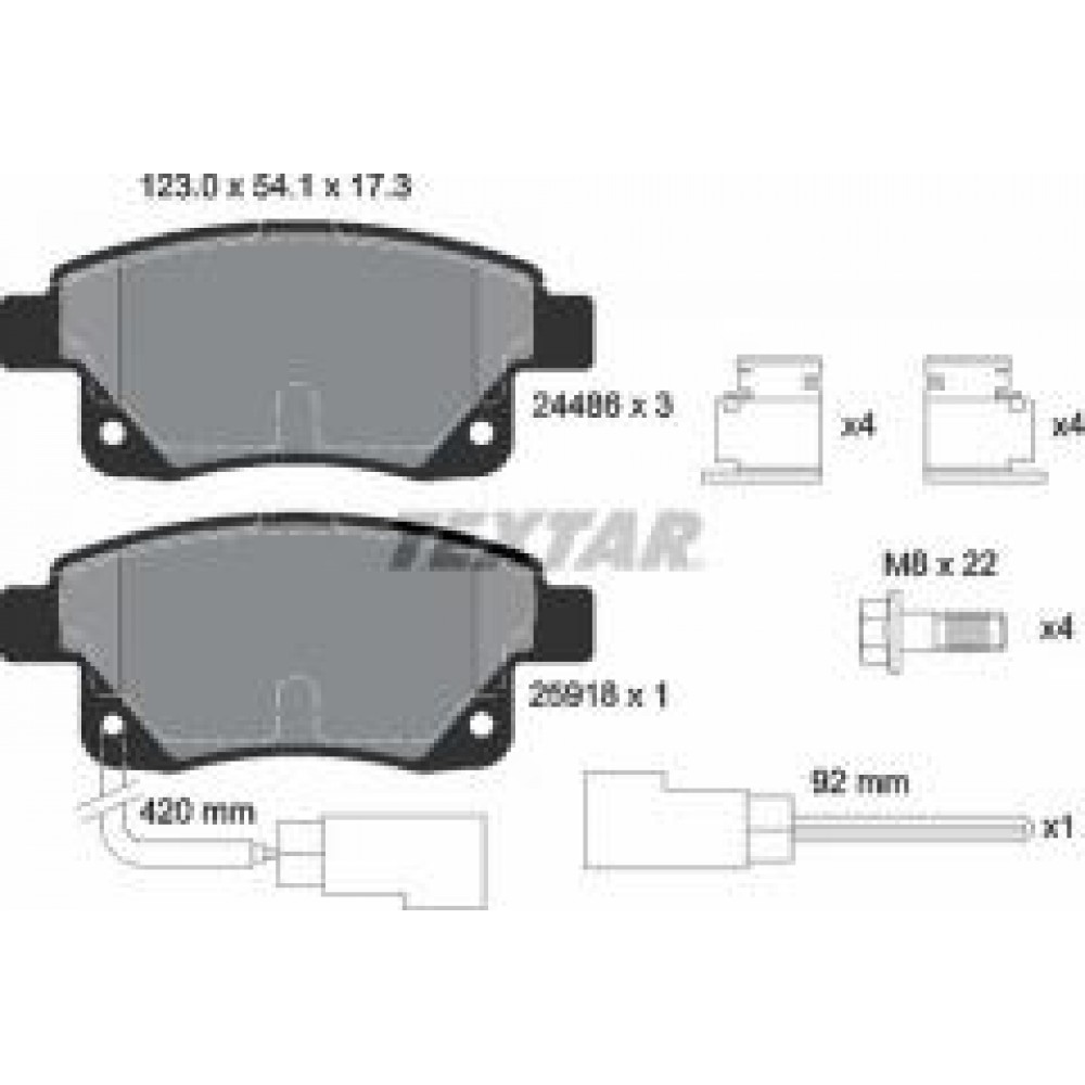 Колодки гальмівні (задні) Ford Transit V347 06- (Bosch) (з датчиками)