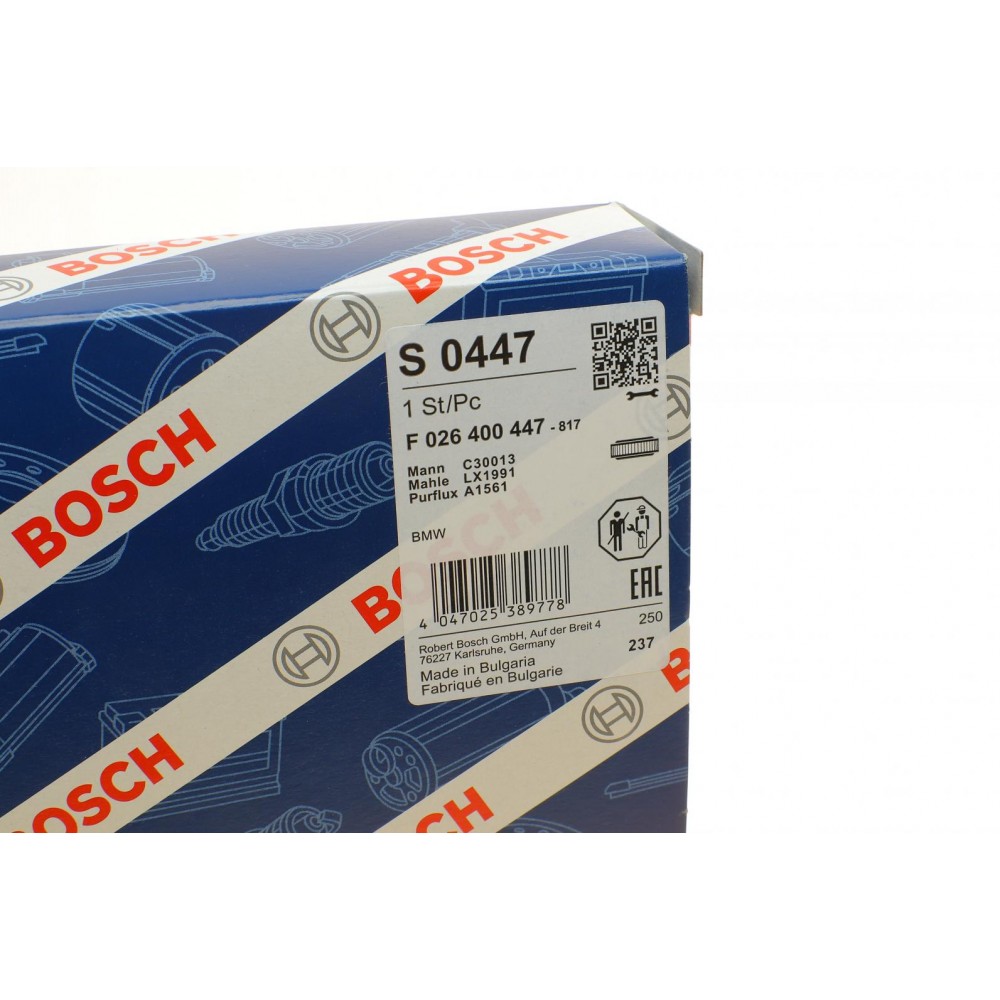 Фільтр повітряний BMW X3 (F25)/X4 (F26) 11- (N20)