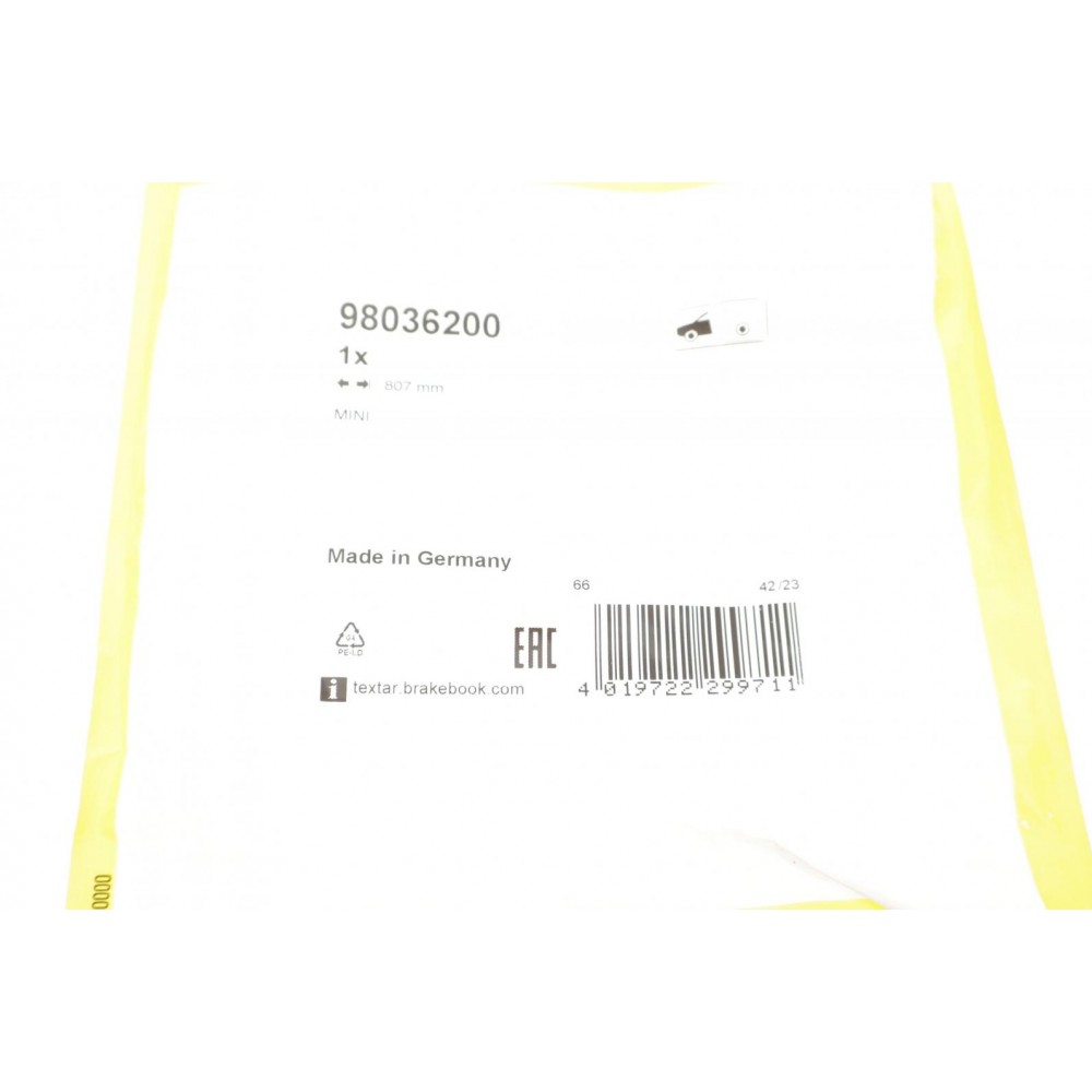 Датчик зносу гальмівних колодок (передніх) Mini (R56)/Clubman (R55) 06-14 (807mm)