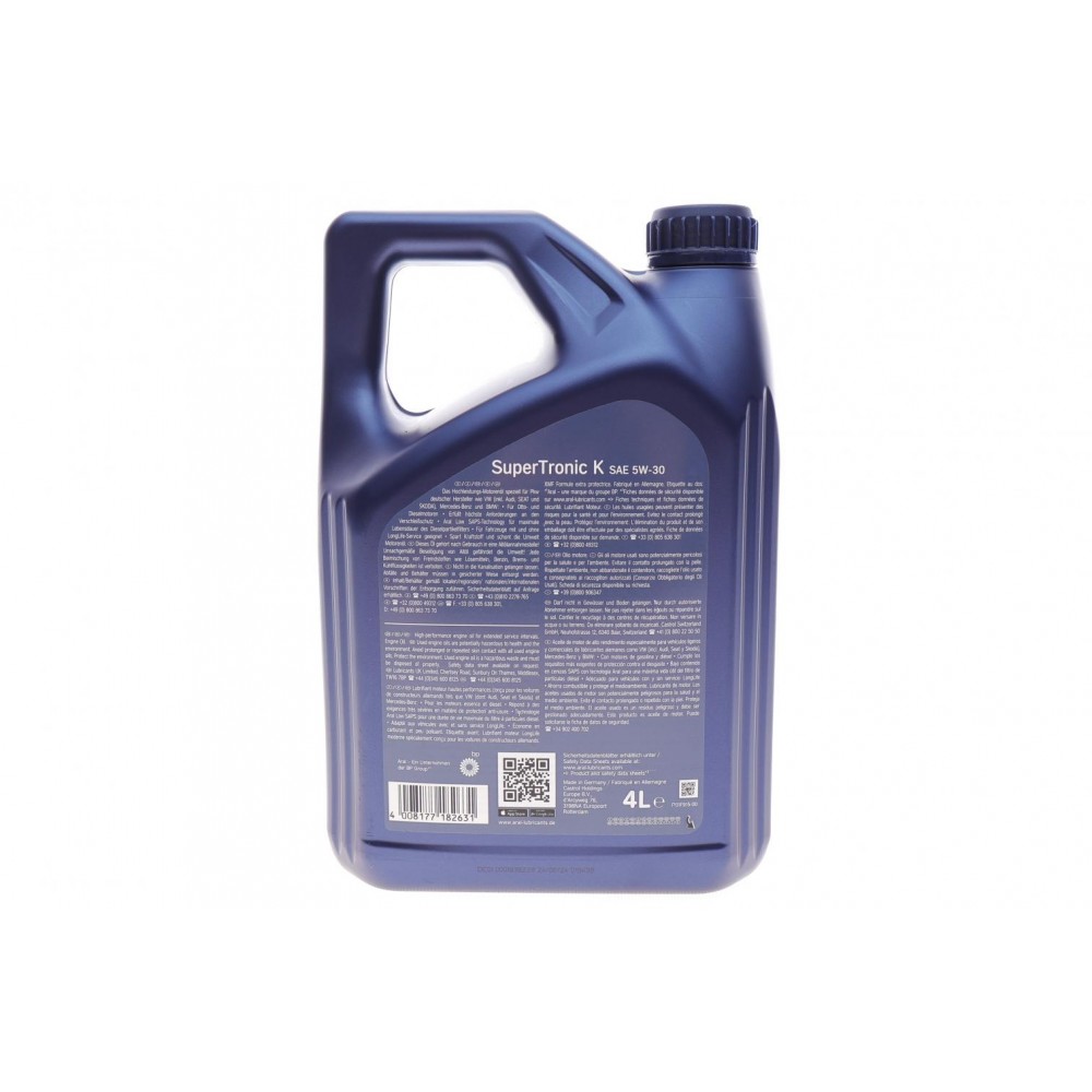 Олива 5W30 Super Tronic K (4L) (VW504 00/507 00/MB229.51/229.31/229.52/BMW LL-04/RN0700/RN0710)
