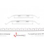 Планка супорта (переднього) прижимна (к-кт) VW Passat/Golf IV/Audi A4 99-10 (Ate)