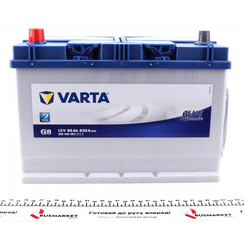 Акумуляторна батарея 95Ah/830A (306x173x225/+L/B01) Blue Dynamic G8 Азія