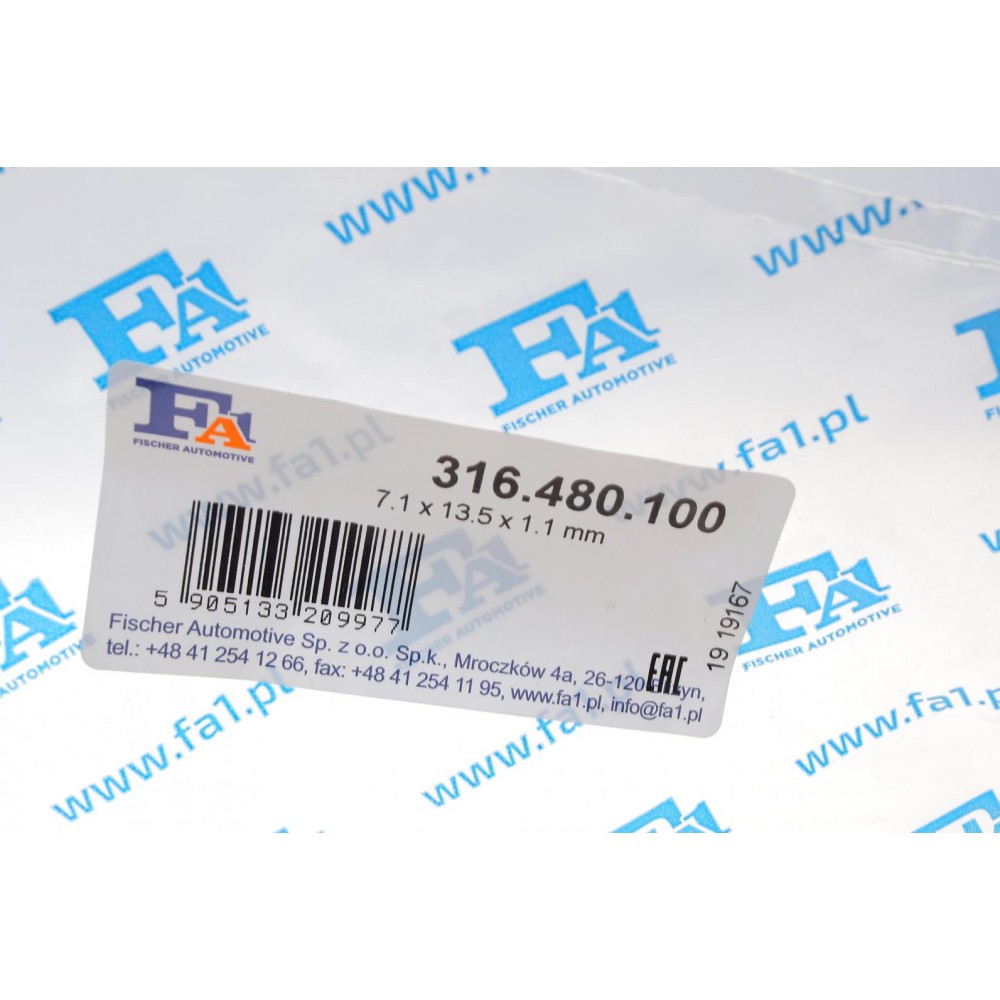 Шайба под форсунку Peugeot Partner/Boxer/Citroen Jumper 1.9D/2.5D 94-02 (7.1x13.5x1.1) (к-кт 100шт)