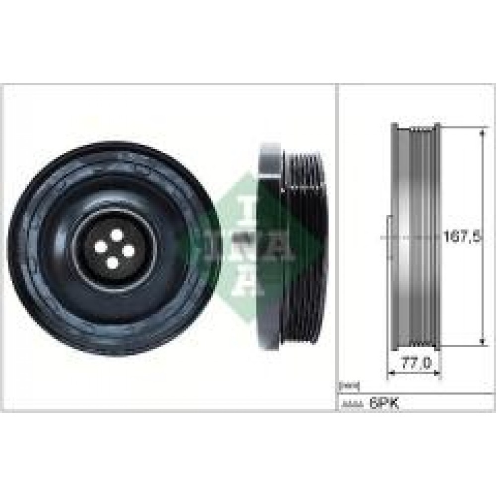 Шків колінвалу BMW 3 (E90/F30/F80)/ 5 (F10) 1.6-2.0 d 07-, N47/M47