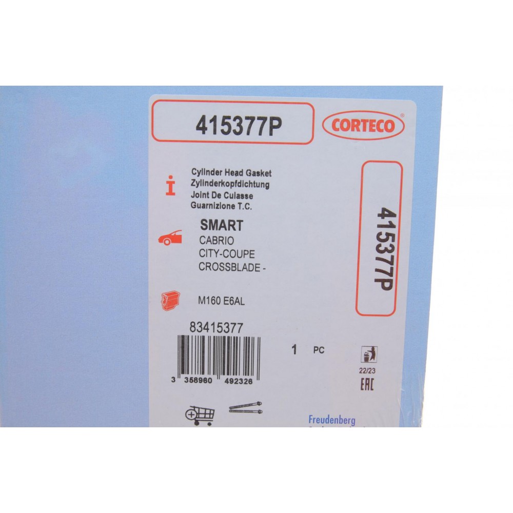 Прокладка ГБЦ Smart 0.6 (M160) 98-07