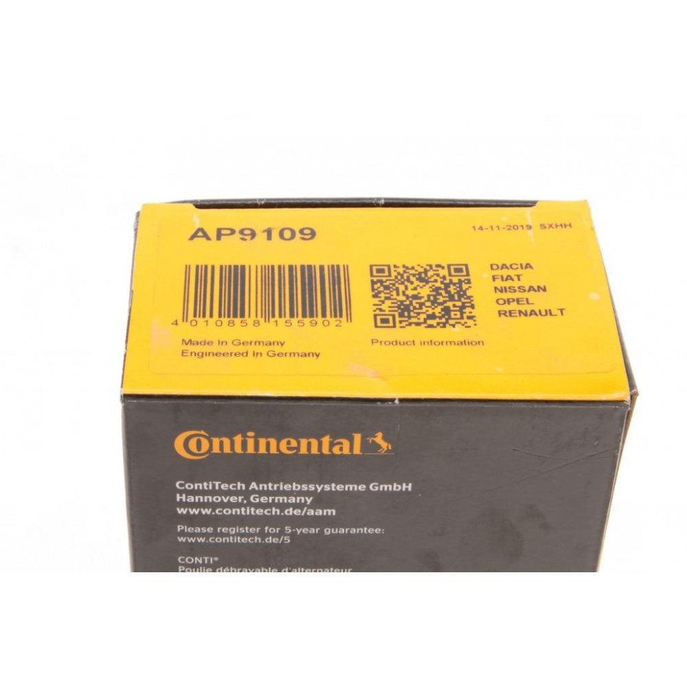 Шків генератора Renault Megane/Scenic/Clio/Trafic II 0.9-2.0 06-/Opel Movano/Vivaro 06- (7PK)