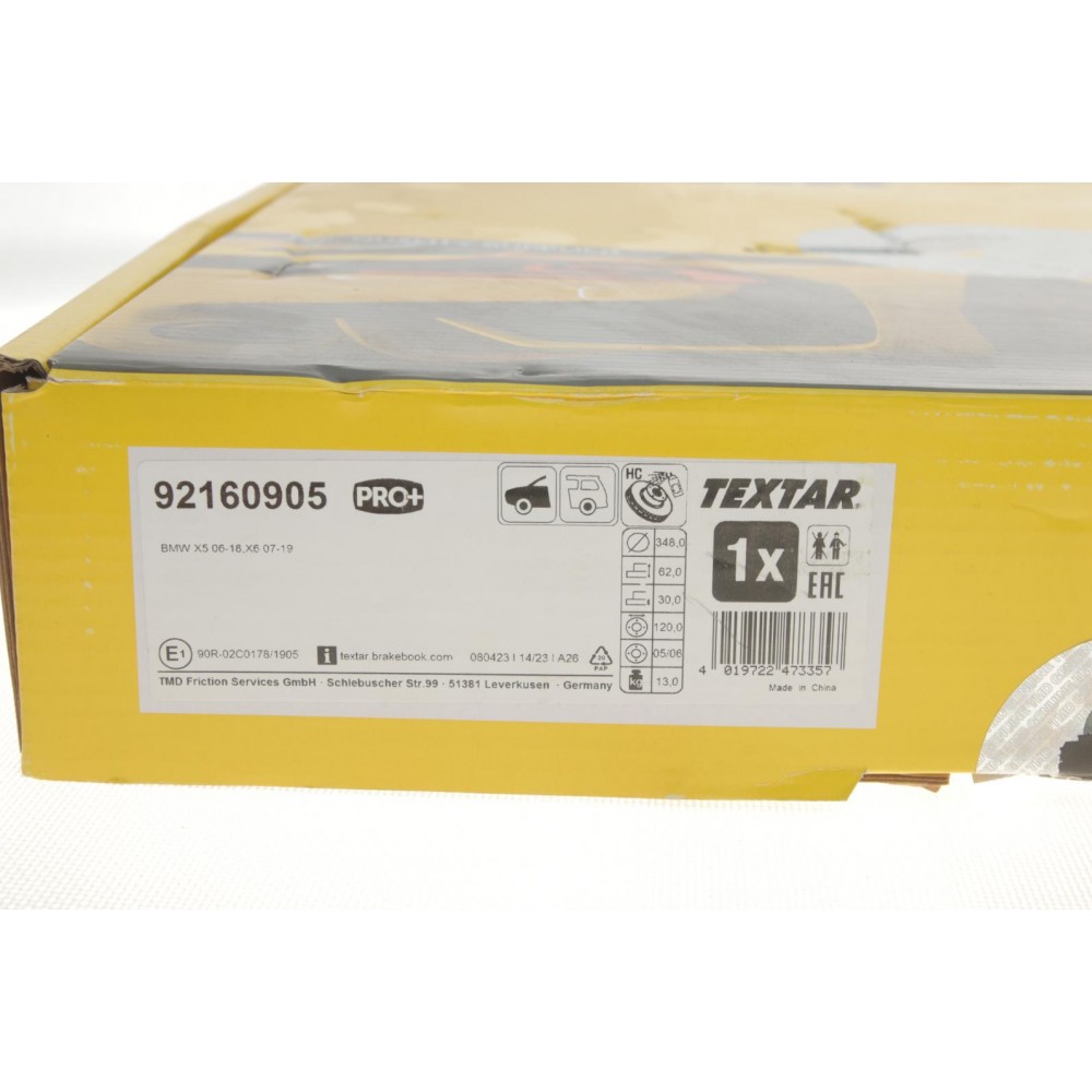 Диск гальмівний (передній) BMW X5 (E70/F15/F85)/X6 (E71/E72/F16/F86) 07- (348x30) PRO+