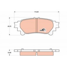 Колодки гальмівні (задні) Toyota Highlander 14-/Prius 08-/Lexus GS 12-/RC 14-/RX 08-15