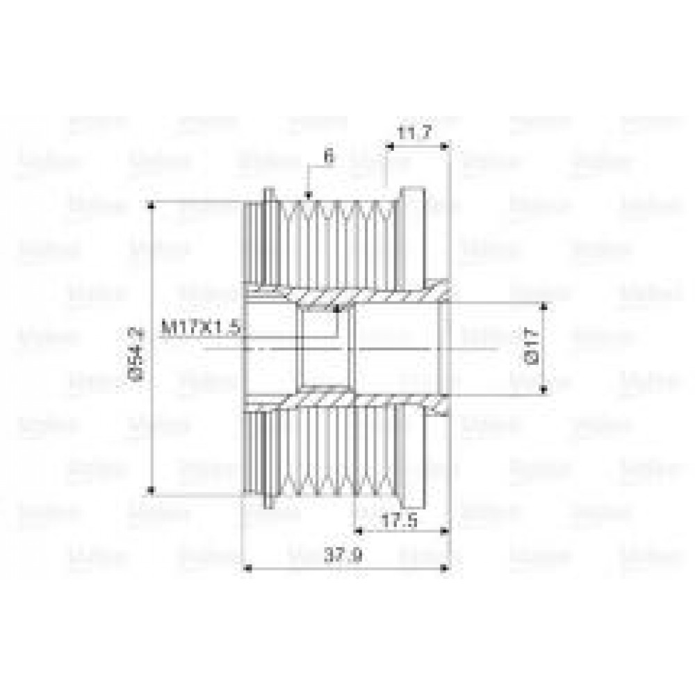 Шків генератора Citroen Berlingo/Peugeot Partner 1.6 HDi 08-