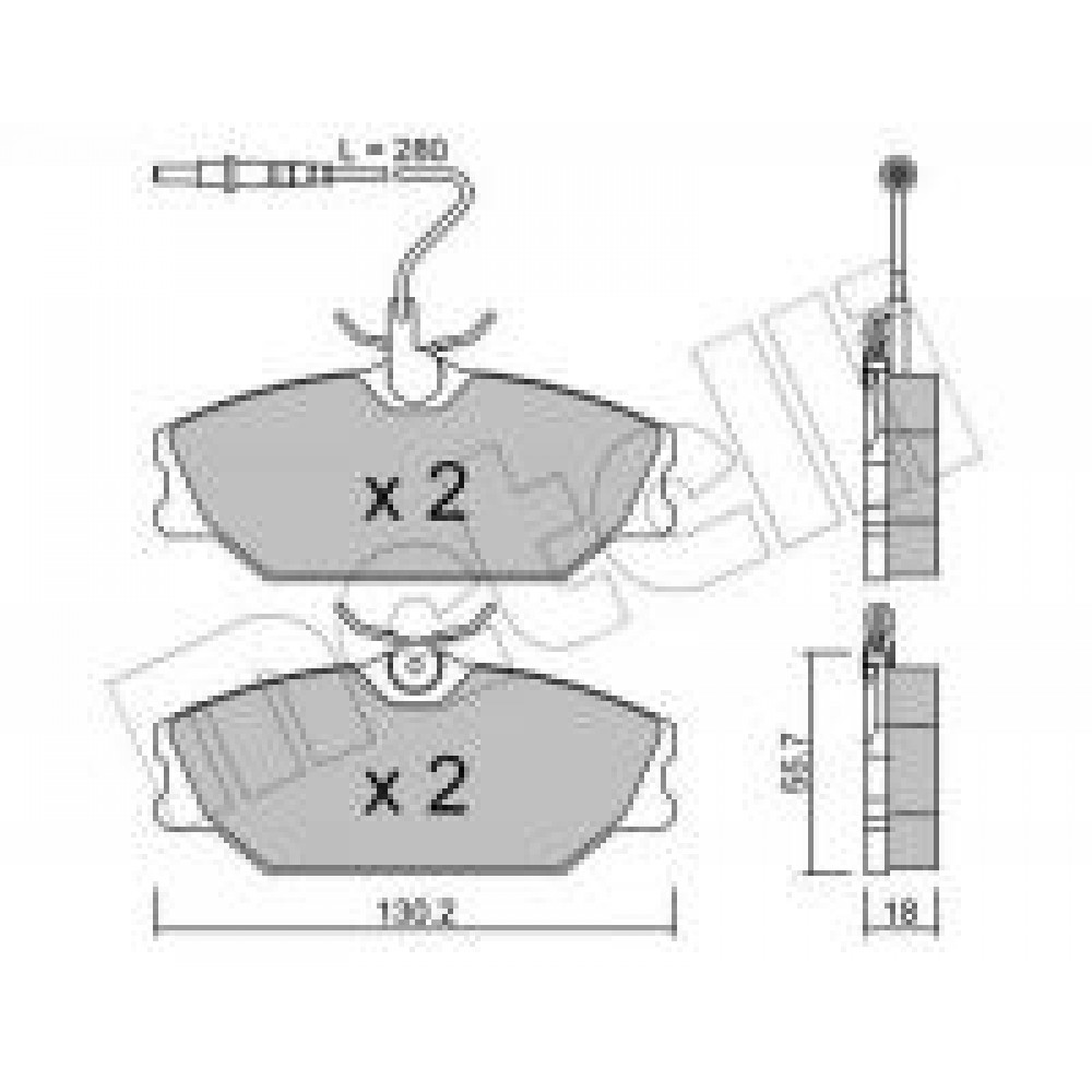 Колодки гальмівні (передні) Renault Laguna I 93-01/Megane I 96-03/Safrane 92-00 (з датчиком)