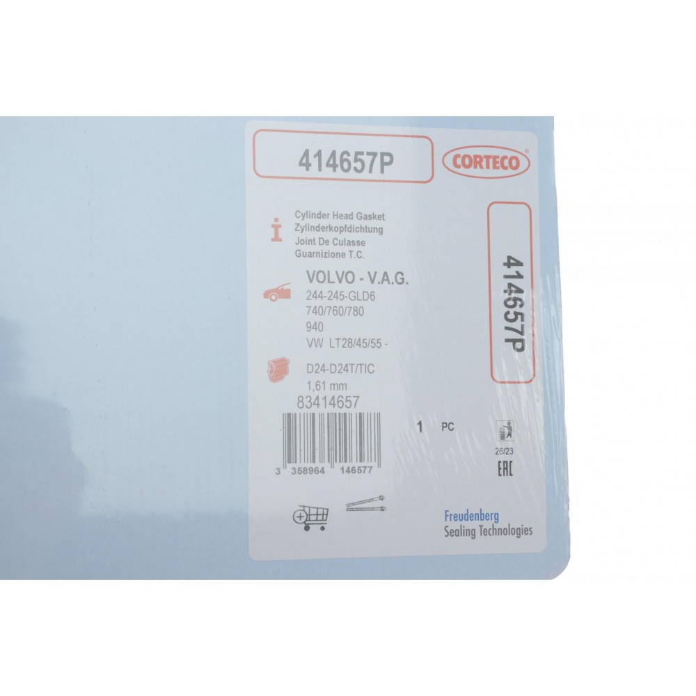 Прокладка ГБЦ VW LT 28-55 2.4D -96, Ø78,50mm, 1,61mm, (3 метки)