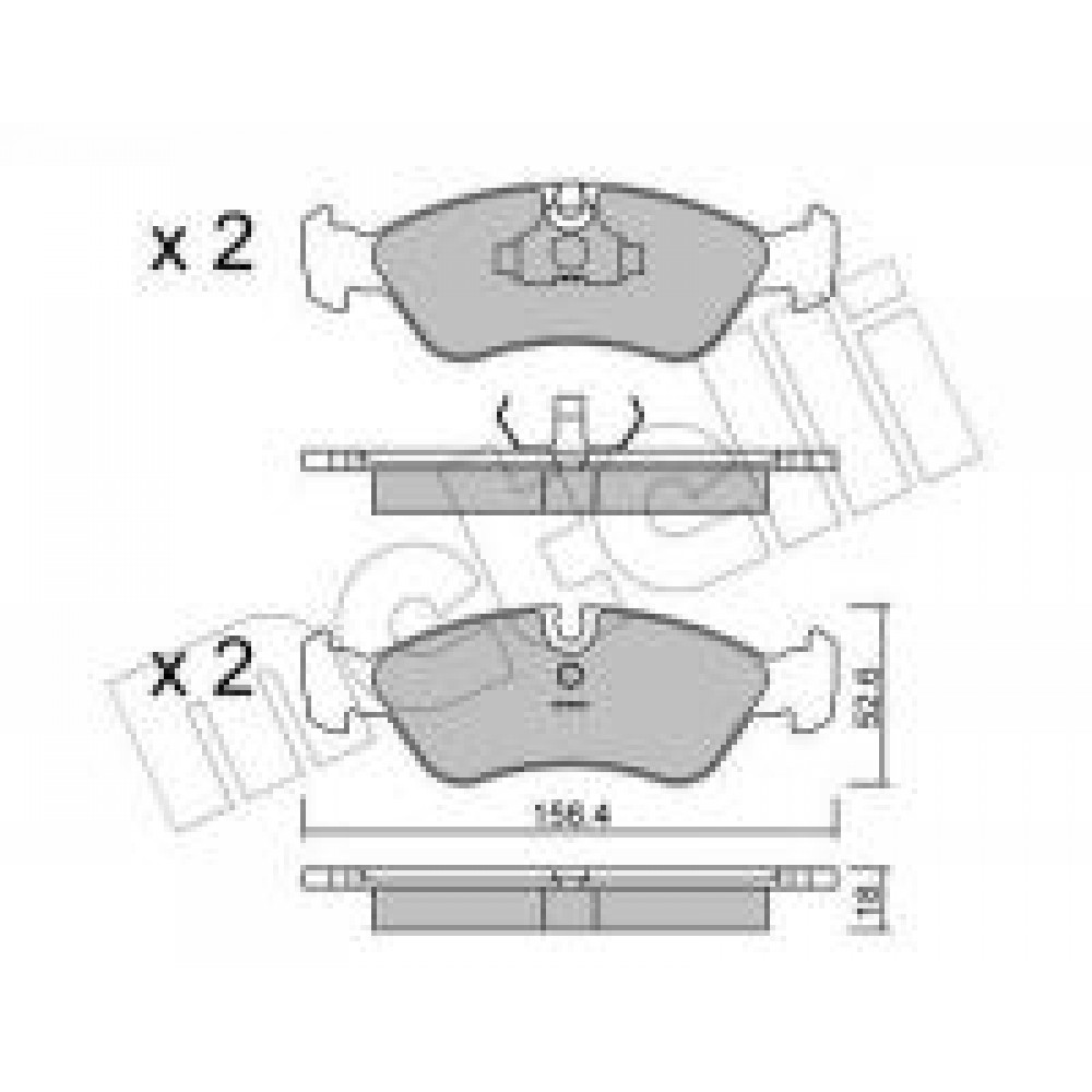 Колодки гальмівні (передні) Opel Astra F 91-01/Vectra A/B 88-03/Kadett E 85-92/Omega A 86-94