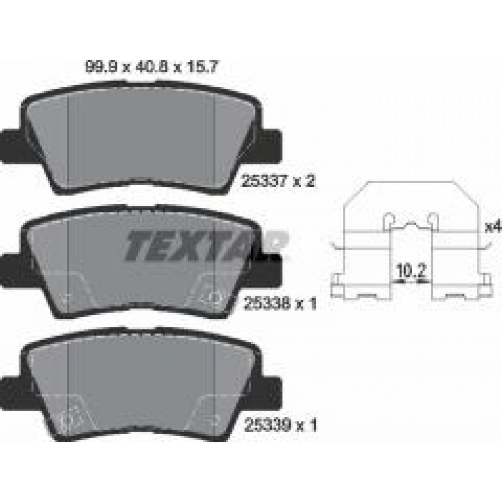 Колодки гальмівні (задні) Kia Ceed II/Rio III/Hyundai Accent/i20/i30/i40 10- (Akebono) Q+