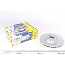 Диск гальмівний (передній) Opel Combo 01-/Corsa C 00-09/Meriva A 03-10 (260x24) (з покр.) (вентильований)