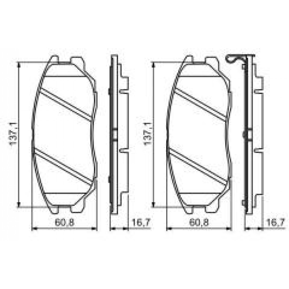 Колодки гальмівні (передні) Hyundai Terracan/Equus/Kia Amanti 99-