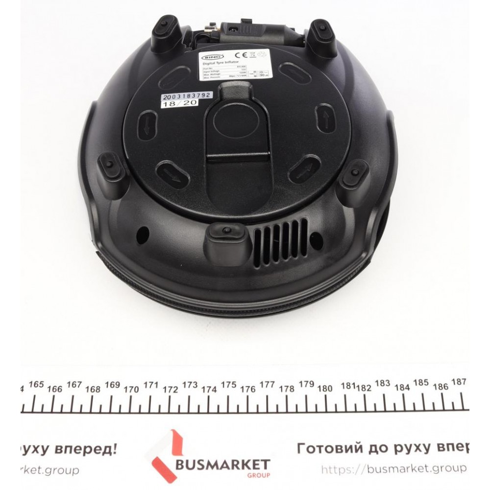 Компресор автомобільний 12V/120W/5.5 BAR (Ліхтар/цифровий манометр PSI/бар/кПа)+ набір насадок