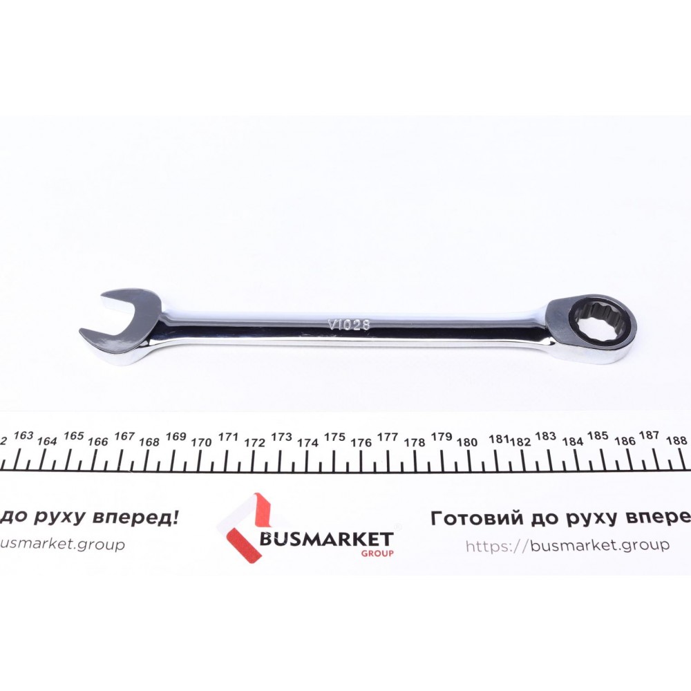Ключ ріжково-накидний з тріскачкою 17 мм 72 зуб. L-225 мм