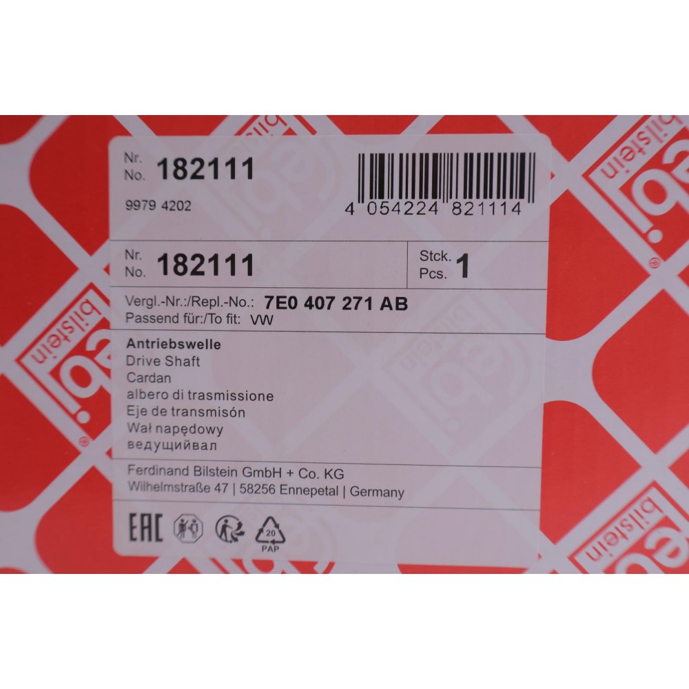 Піввісь (передня) VW T5/T6 2.0 BiTDI 09- (L) (37x38x638)