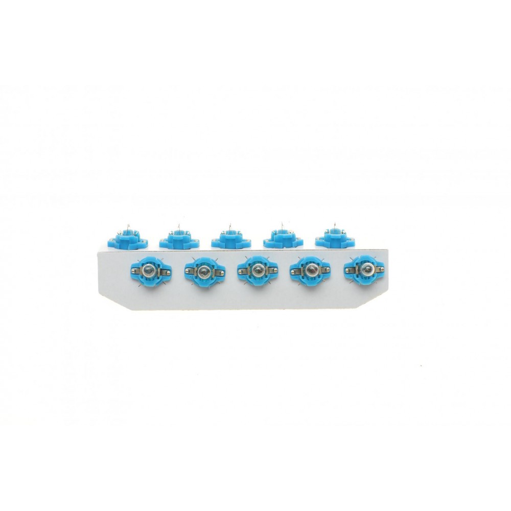 Автолампа 12V 2W B8.3d/BAX10S (в щиток приладів/синя)