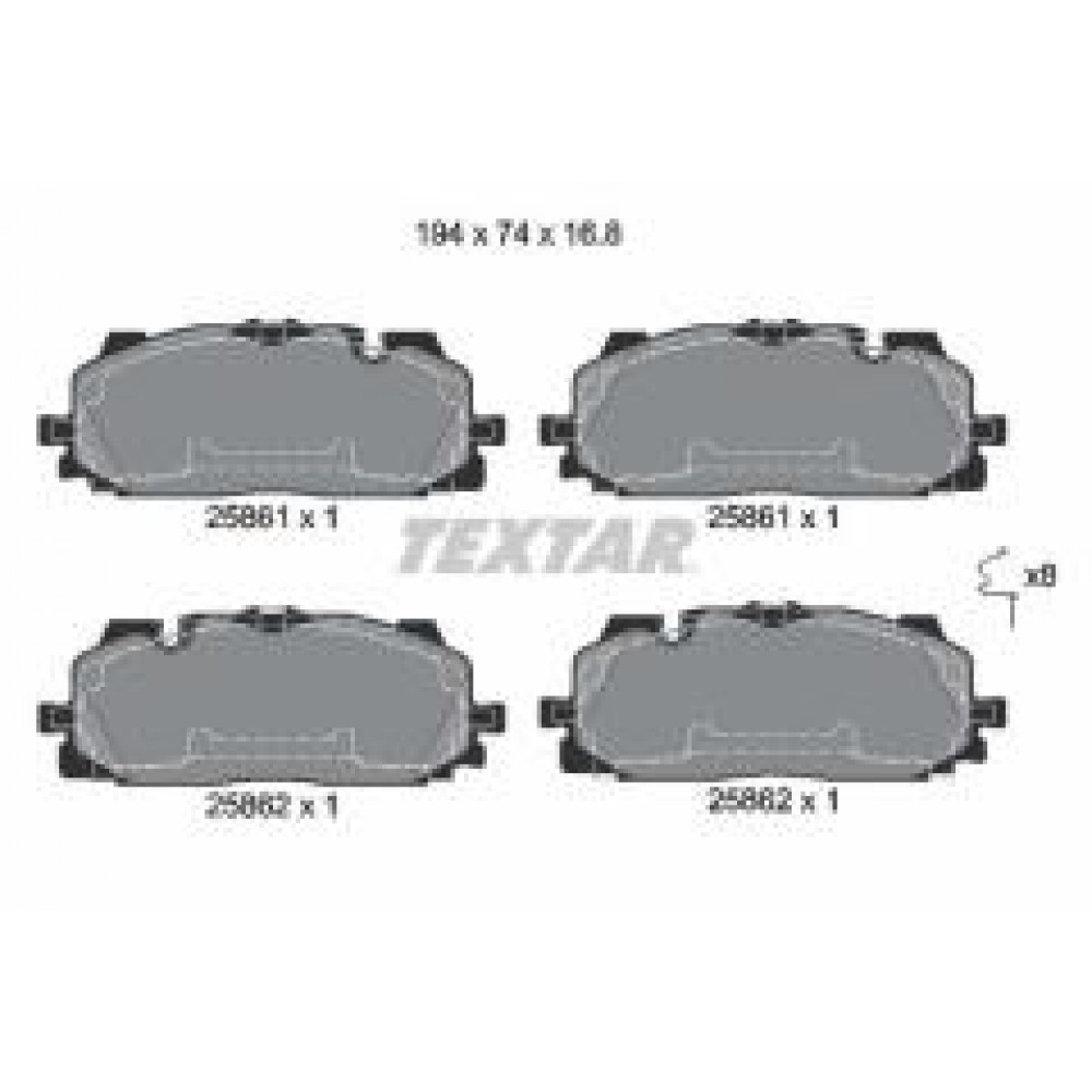 Колодки гальмівні (передні) Audi A5/Q7 2.0-3.0 D 15-/VW Touareg 17- (Akebono)