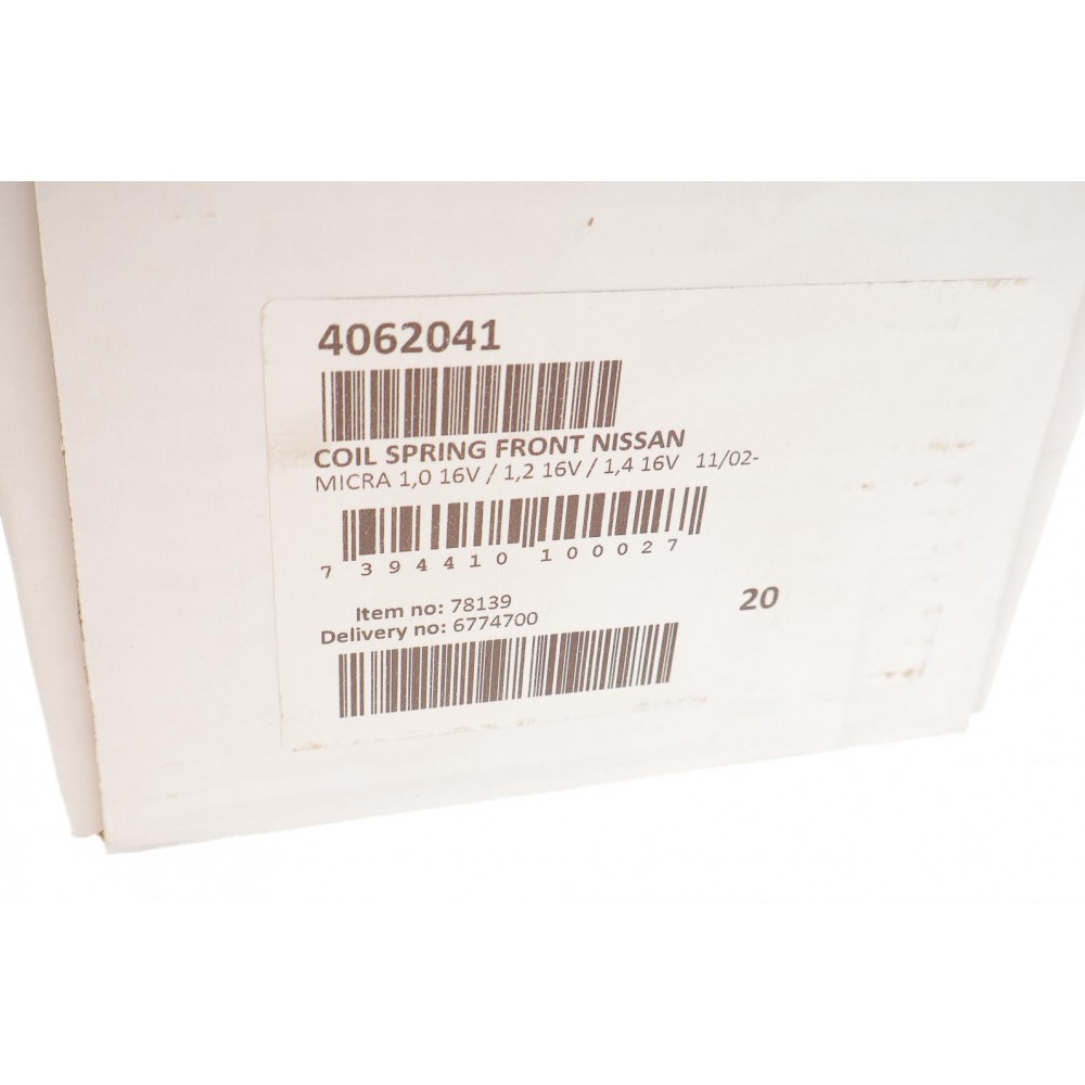 Пружина (передня) Nissan Micra III 1.0 16V/1.2 16V/1.4 16V 03-10 (нах.зад.частина)
